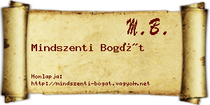 Mindszenti Bogát névjegykártya